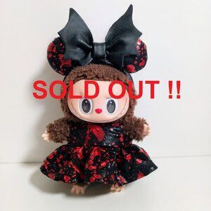 Custom Metallic Blood Splatter Halloween Dress and Bat Ears